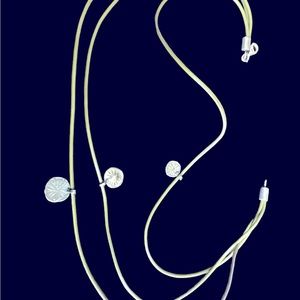 Silpada triple layer silver charms on green ropes